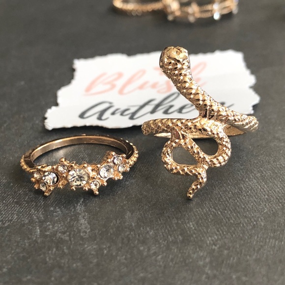 3/$25⚡️snake boho faux Opal stackable ring set - Picture 12 of 14